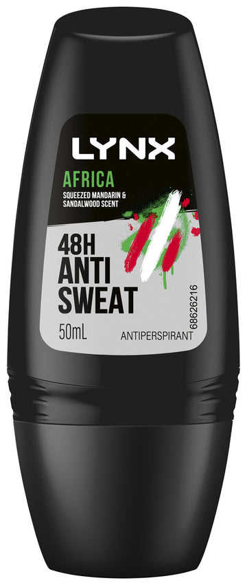 6 Pack x Lynx For Men Antiperspirant Roll On Deodorant Africa - 50ml